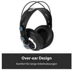 AKG K240 MKII 전문가용 세미 오픈 오버이어 스튜디오 헤드폰, 자동 조절 헤드밴드, 고성능 디자인, 3mm 및 1/4