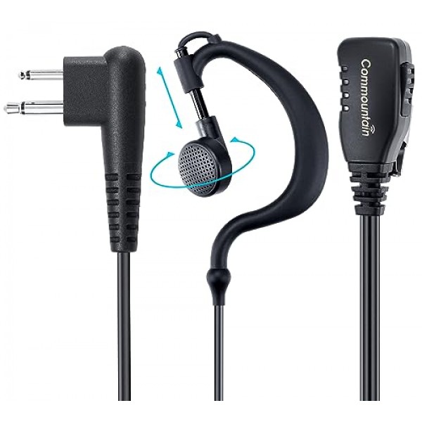 Commountain CP200D CP100D 이어폰 Motorola 라디오 R2 CP200 CP185 BPR40 BPR40D CLS1410 CLS1110 DTR700 DTR650 RDU4100 RDU4160D RMU2040 RMU2080D CLS CP, G 모양 귀고리 헤드셋 이어 피스