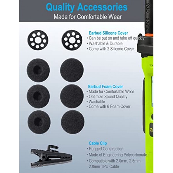 Commountain CP200D CP100D 이어폰 Motorola 라디오 R2 CP200 CP185 BPR40 BPR40D CLS1410 CLS1110 DTR700 DTR650 RDU4100 RDU4160D RMU2040 RMU2080D CLS CP, G 모양 귀고리 헤드셋 이어 피스