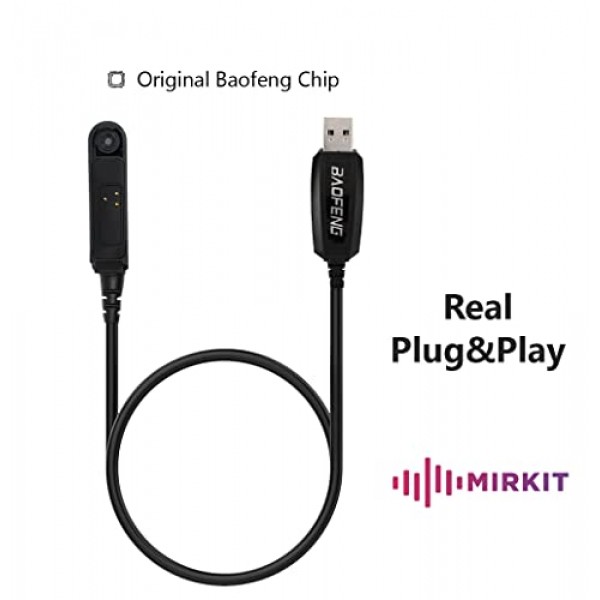 MIRKIT 기존 Baofeng USB 프로그래밍 케이블 Baofeng UV-9R BF-9700 A-58 UV-XR UV-5S GT-3WP Plus 핸드헬드 햄 라디오 트랜시버 Uportable Ham 핸드헬드 CB 라디오 미국 보증