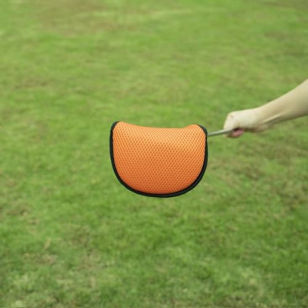 골프 퍼터 커버, 말렛 퍼터 헤드 커버 메쉬 골프 퍼터 헤드 커버 힐 샤프트 용 매직 테이프가있는 골프 헤드 커버 RH LH 적합 Odyssey Works Stroke Lab, Scotty Cameron