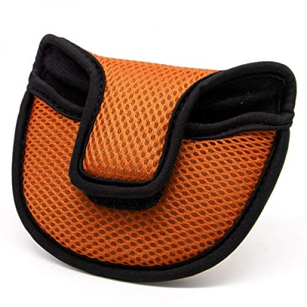 골프 퍼터 커버, 말렛 퍼터 헤드 커버 메쉬 골프 퍼터 헤드 커버 힐 샤프트 용 매직 테이프가있는 골프 헤드 커버 RH LH 적합 Odyssey Works Stroke Lab, Scotty Cameron