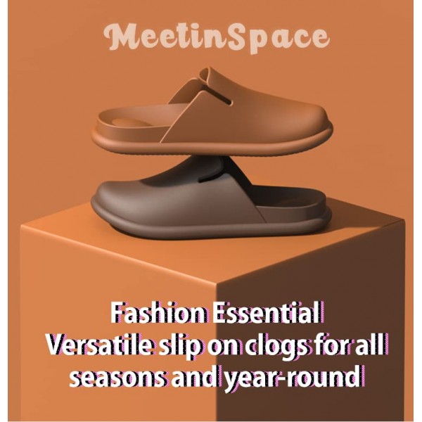 Meetinspace 여성 남성 unisex eva clogs dupes 와이드 라운드 발가락 뮬 가볍고 편안한 하우스 슬리퍼 커플 슬립 온 슈즈