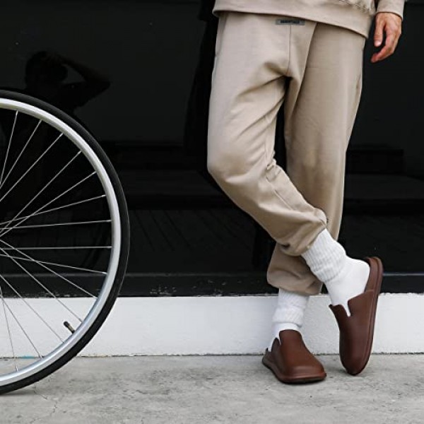 Meetinspace 여성 남성 unisex eva clogs dupes 와이드 라운드 발가락 뮬 가볍고 편안한 하우스 슬리퍼 커플 슬립 온 슈즈