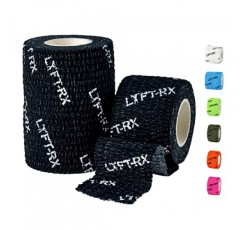 LYFT-RX 역도 후크 그립 테이프(올림픽 역도용 프리미엄 접착제 포함, 크로스 트레이닝 및 리프팅, 스트레치 핏 운동용 손가락 랩, 엄지 손가락 손 보호 및 그립 강화)