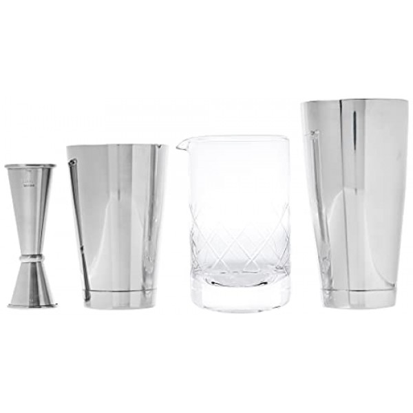 Barfly Essential 디럭스 믹싱 칵테일 키트, 스테인리스 스틸(M37131)