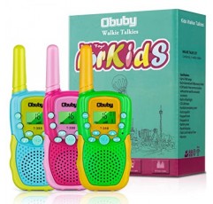 3-12세 남아를 위한 Obuby 장난감, 어린이를 위한 워키토키 22채널 2웨이 라디오 선물 백라이트 LCD 손전등이 포함된 장난감 3 KM 범위 선물 장난감 3세 이상 소년과 소녀 외