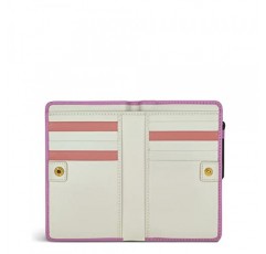 Radley London Florist 여성용 이중 지갑, 모서리가 접힌 가죽, 스냅 잠금 장치 및 10개의 카드 슬롯이 있는 여성용 지갑, 동전 및 지폐 수납칸이 있는 지갑, 와일드 로즈