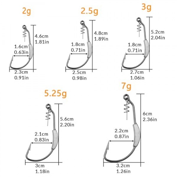 THKFISH 낚시 후크 가중 스윔베이트 후크 30/60/19/25팩 트위스트락 후크 연질 플라스틱용 베이스 후크 웜 후크 바닷물 담수