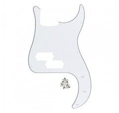 FLEOR 3Ply White P Bass Pickguard 기타 스크래치 플레이트 픽업 가드 4 현 미국/멕시코 표준 정밀베이스 스타일