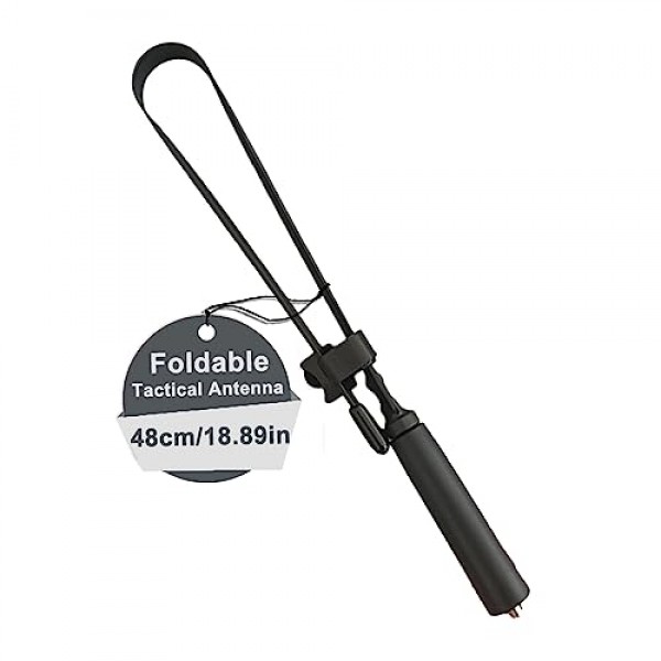 BAOFENG UV-5R 접이식 전술 안테나 GMRS 양방향 라디오 48cm/18.8인치 듀얼 밴드 VHF UHF SMA-여성 장거리 휴대용 BF-F8HP UV-82HP DM-1701(1팩)과 호환 가능