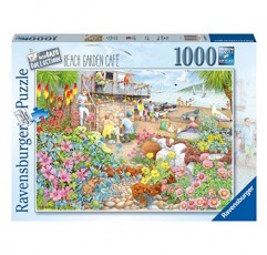 Ravensburger Cozy Café No.1 Beach Garden Café 성인 및 12세 이상 어린이를 위한 1000피스 직소 퍼즐