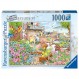 Ravensburger Cozy Café No.1 Beach Garden Café 성인 및 12세 이상 어린이를 위한 1000피스 직소 퍼즐