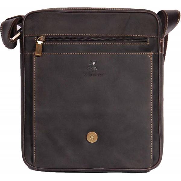 남성용 리얼 가죽 메신저 백 A110 브라운 숄더 ipad 주최자 빈티지 남자 가방