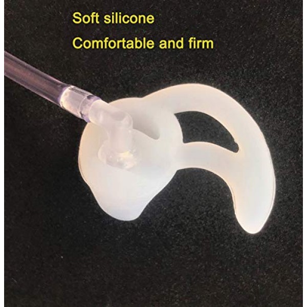 2 팩 이어폰 튜브 Motorola Kenwood 용 투명 음향 코일 튜브 교체 핀 Earmold R + L이있는 양방향 라디오 경찰 이어폰