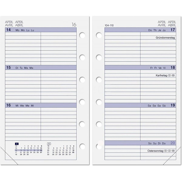 ALMADIH 가죽 A7 콤비 폴더 2칸 지퍼 캘린더 2022 + 2023 프리미엄 소가죽 브라운 빈티지 선물 상자 가죽 폴더 폴더 필기 케이스 약속 스케줄러 약속 캘린더 링 바인더 폴더(B