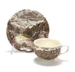 Johnson Brothers의 Olde English Countryside, 차이나 컵 앤 소서