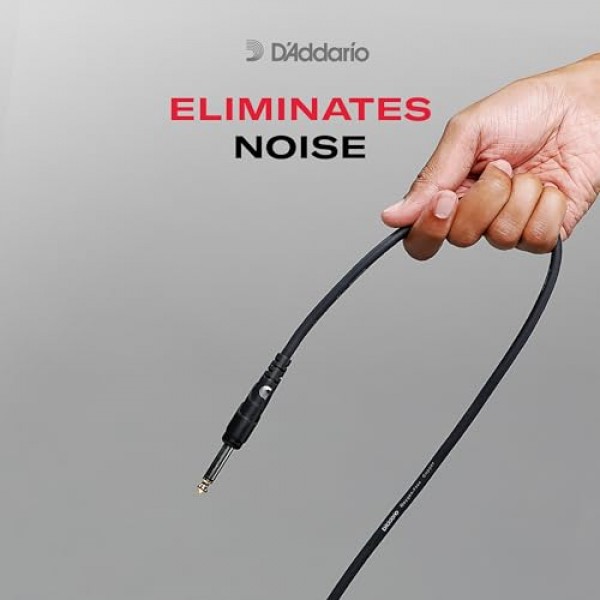 D'Addario 액세서리 기타 케이블 - 기타 패치 케이블 - 악기 케이블 - 기타 액세서리 - 1/4인치 직각 케이블 - 1피트/0.30미터 - 직각 - 1팩