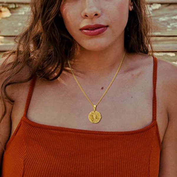 조디악 표지판이 있는 남성용 목걸이, 남성용 펜던트, 스테인레스 스틸 12 별자리 체인, 점성술 양각 펜던트 목걸이, 남성과 여성을 위한 이상적인 생일 선물 아이디어