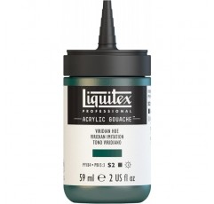 Liquitex 2059398 'Liquitex 프로페셔널 아크릴 구아슈, 구아슈 특성을 지닌 아크릴 페인트, 내광성, 방수, 59ml 도징 병 - Viridian Perm. Imit.59ml(1팩) Viridian Perm. 모방하다