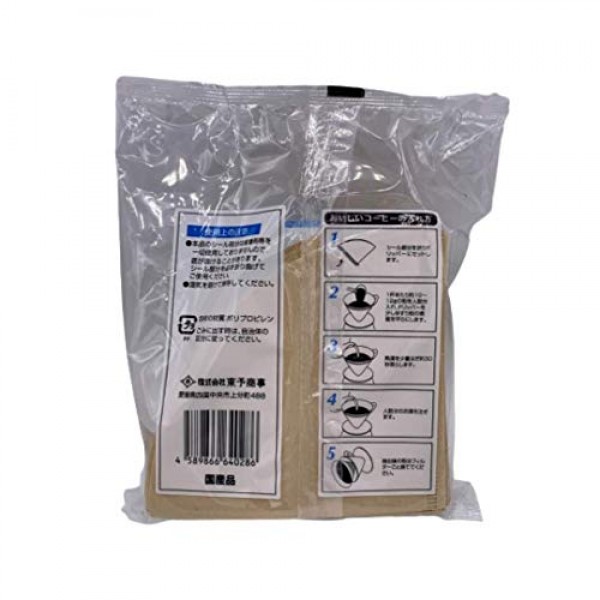 일반 TOYO PAPER #102 커피 필터 100개 원뿔 모양의 일회용 커피 필터 커피 드리퍼 위에 붓기 위한 1-4컵. 일본산