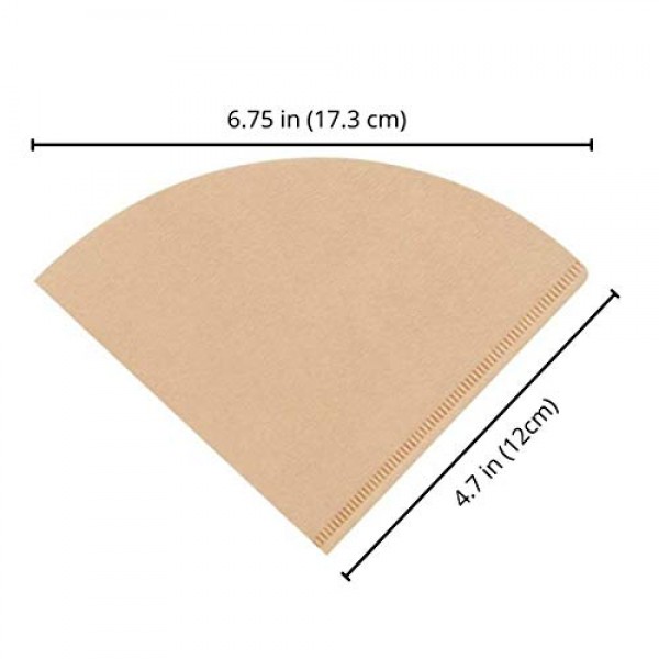 일반 TOYO PAPER #102 커피 필터 100개 원뿔 모양의 일회용 커피 필터 커피 드리퍼 위에 붓기 위한 1-4컵. 일본산