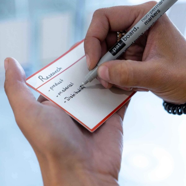 Agile Scrum 또는 Kanban용 마그네틱 스티커 메모 16개 카드 세트 블랙