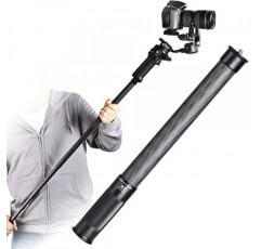 탄소 섬유 연장 폴, 빠른 트위스트 잠금 장치 4 섹션 튜브, 카메라 폰 Gimbal Stablizer Gopro DJI Osmo, 경량 디지털 카메라 셀카봉과 호환되는 1/4 나사 마운트
