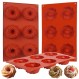 Goensjt 3PCS 미니 Bundt 케이크 팬, 베이킹 용 6 캐비티 플루트 튜브 케이크 실리콘 몰드, 컵 케이크, 도넛, 머핀, 콘 브레드, 브라우니, 젤리 용 Nonstick 실리콘 베이킹 몰드