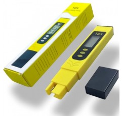 H4-TDS 미터 디지털 워터 테스터, 온도 EC TDS 미터 3 in 1, 수질 테스트 수경법 가정용 식수 수족관 등을위한 편리하고 정확한 측정 0-9990pm (노란색)