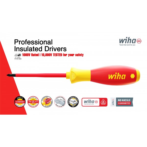 Wiha 32015 절연 SoftFinish 일자 드라이버 3.5mm x 100mm