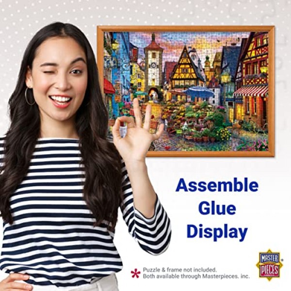 MasterPieces - 직소 퍼즐 접착제 및 넓은 플라스틱 스프레더, 5온스 - 2팩 - 투명