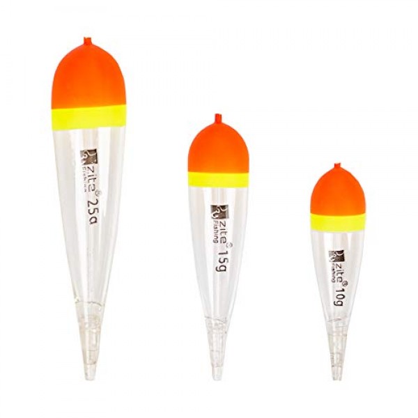 Zite 낚시 프레데터 플로트 3개 세트 투명 – 10-25g 파이크 플로트 낚시 – 플로트 낚시 플로트 Zander 연속 플로트
