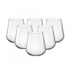 Bormioli Rocco InAlto Uno 스템리스 유리, 6개 세트, 15.25oz, 투명