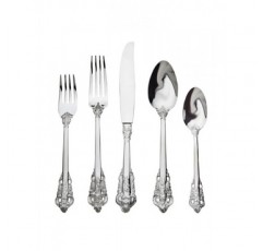 Godinger 플랫웨어 세트, 디너 포크, 샐러드 포크, 테이블스푼, 티스푼 및 나이프, 18-10 스테인리스 스틸 20피스 세트, Vivaldi