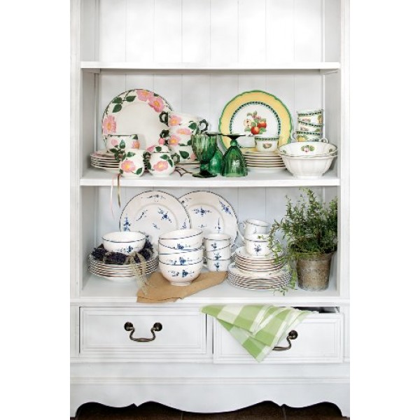 Villeroy & Boch Vieux 룩셈부르크 티컵, 7.5온스, 화이트/블루