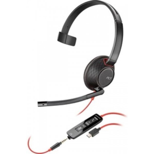 Plantronics - 207577-03 Blackwire C5210 헤드셋 - 모노 - USB 유형 A - verkabelt - 20Hz - 20kHz - OTH - 모노럴 - Supra-Aural - 노이즈 캔슬링 Mikrofon