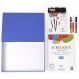 Clairefontaine 975906C - COMPETENCE SET 아크릴, 박스 로얄 블루, 아크릴 패드 A4, 1 패드 Paint'ON smooth A5 흰색, 3 ONE4ALL 마커, 1세트 DIN A4 아크릴 박스