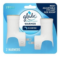 Glade 플러그인 공기 청정제 가정 및 욕실용 온열 장치, 향 및 에센셜 오일, 낮은 설정에서 최대 50일, 2개