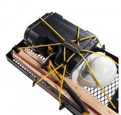 STANLEY S3007 ATV, 트럭, 작업장, 캠핑용 검정색/노란색 화물 보안 조절식 다용도 번지 웹