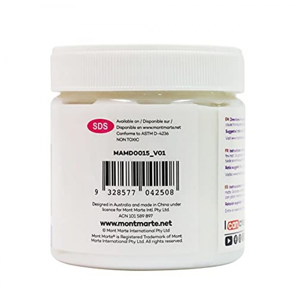 Mont Marte 아크릴 페인트용 미디엄 매트 - 250ml - 균일한 매트 마감을 위한 젤 미디엄