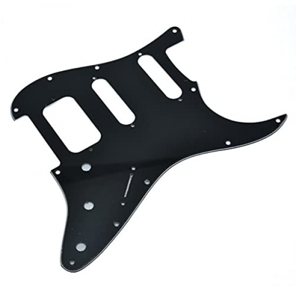 Dopro 11홀 Strat HSS 기타 픽가드 2스크류 험버킹 픽업 마운트(미국 FD Stratocaster Black 3 Ply용)