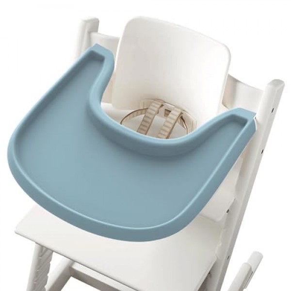 Stokke Tripp Trapp 유아용 유아용 의자, 실리콘 플레이스매트, 유아용 의자 트레이 핑거 푸드 플레이스매트(남아 및 여아, 아기, 유아용)(에테르)