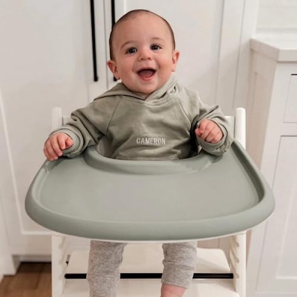 Stokke Tripp Trapp 유아용 유아용 의자, 실리콘 플레이스매트, 유아용 의자 트레이 핑거 푸드 플레이스매트(남아 및 여아, 아기, 유아용)(에테르)