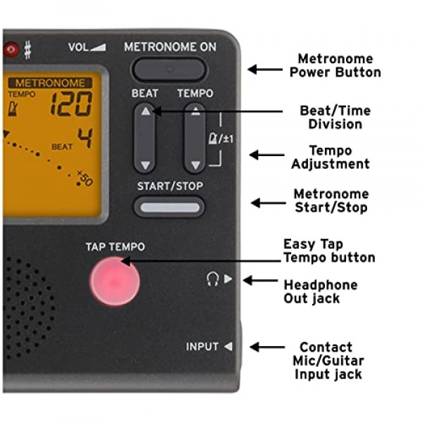 Korg TM60BK 튜너 메트로놈, 블랙