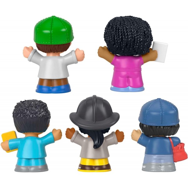 Fisher-Price Little People Community Heroes, 1세 이상의 유아 및 미취학 아동용 캐릭터 피규어 5개가 포함된 피규어 세트