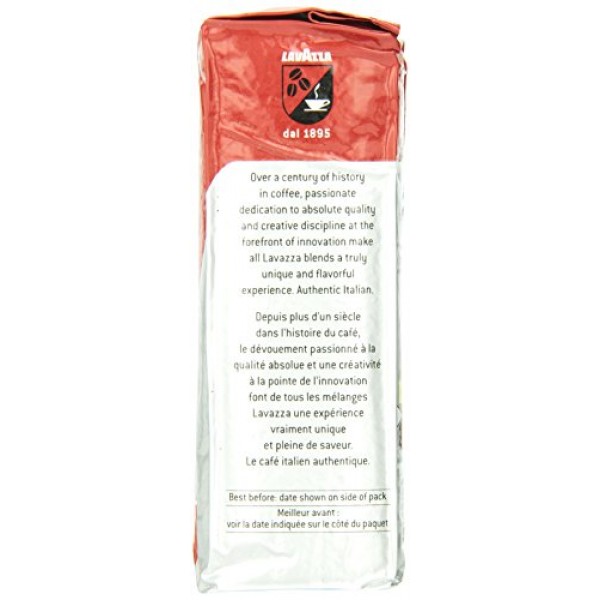 Lavazza Qualita Rossa 분쇄 커피 블렌드, 미디엄 로스트, 8.8온스(4팩)