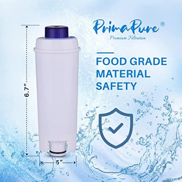 DeLonghi DLSC002, DLS C002, SER3017, 5513292811, ESAM, ECAM, ETAM 시리즈용 4팩 PrimaPure 커피 에스프레소 머신 워터 필터 교체