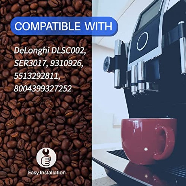 DeLonghi DLSC002, DLS C002, SER3017, 5513292811, ESAM, ECAM, ETAM 시리즈용 4팩 PrimaPure 커피 에스프레소 머신 워터 필터 교체
