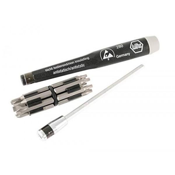 Wiha 75093 16피스 ​​시스템 4 ESD 슬롯형, 필립스 및 Torx 마이크로 비트 세트